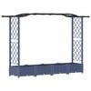 vidaXL Raised Bed with Trellis and Roof Grey 207 x 40 x 126 cm PP