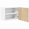 vidaXL Hanging Cabinet with Door Sonoma Oak and White 50 x 31 x 40 cm