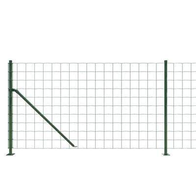 vidaXL Wire Mesh Fence with Flange Green 1x25 m