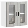 vidaXL Kitchen Wall Cabinet with Glass Door Porto Grey Sonoma