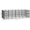 vidaXL Outdoor Dog Kennel Steel 19.35 m&sup2;
