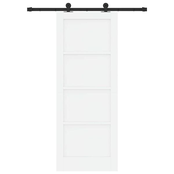 vidaXL Sliding Door ORKDAL White 78 x 202 cm Solid Pine Wood