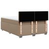 vidaXL Box Spring Bed with Mattress Cappuccino 140x190 cm Faux Leather