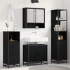 vidaXL Bathroom Furniture Set 4 pcs Black Oak Engineered Wood