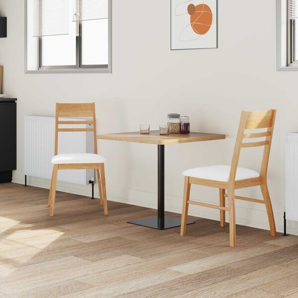 vidaXL Dining Chairs 2 pcs Natural 43 x 54 x 89 cm Solid Rubber Wood