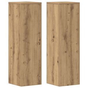 vidaXL Plant Stand 2pcs Artisan Oak 25x25x80 cm Engineered Wood
