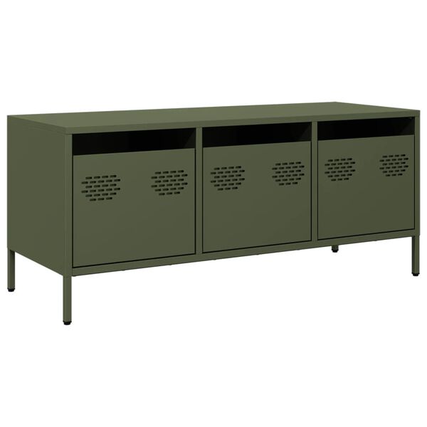 vidaXL TV Cabinet Olive Green 101.5x39x43.5 cm Cold-rolled Steel