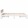 vidaXL Bed Frame with Headboard White 140 x 190 cm Solid Pine Wood