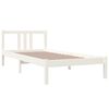 vidaXL Bed Frame without Mattress White Solid Wood 90x200 cm