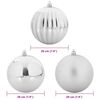 vidaXL Christmas Bauble Set 4 pcs Silver Plastic