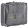 vidaXL 6 Piece Travel Packing Cube Set Grey