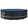 INTEX Pool Cover INTEX &Oslash;488 x 20 cm Round PVC Dark Blue and Grey