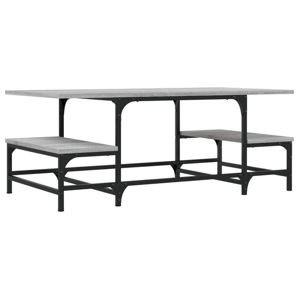 vidaXL Coffee Table Grey Sonoma 100x50.5x40 cm Engineered Wood