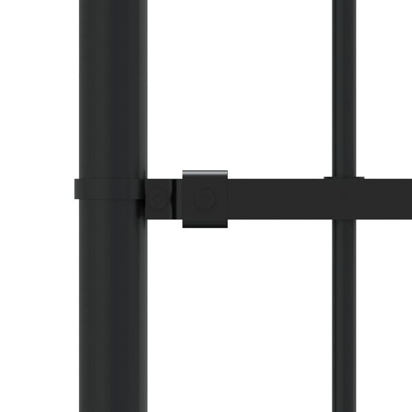 vidaXL Garden Fence with Spear Top Black 240x175 cm Powder-coated Steel