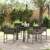 vidaXL Garden Dining Set 5 pcs Grey Poly Rattan