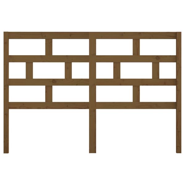 vidaXL Bed Headboard Honey Brown 126x4x100 cm Solid Wood Pine