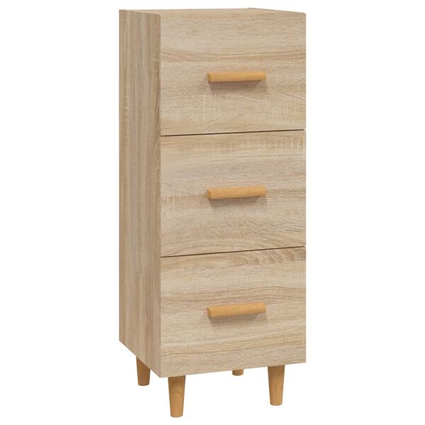vidaXL Sideboard Sonoma Oak 34.5x34x90 cm Engineered Wood