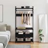 vidaXL Wardrobe Black oak 89 x 39 x 184.5 cm Engineered wood