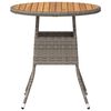 vidaXL Dinner Table Grey and Acacia 70 x 70 x 73 cm Solid Acacia Wood