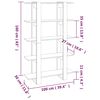 vidaXL Book Cabinet/Room Divider Concrete Grey 100x30x160 cm