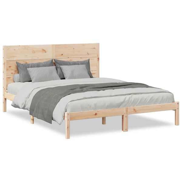 vidaXL Extra Long Bed Frame without Mattress 140x210 cm Solid Wood