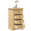 vidaXL Bedside Cabinet Corona 53x39x84 cm Solid Wood Pine