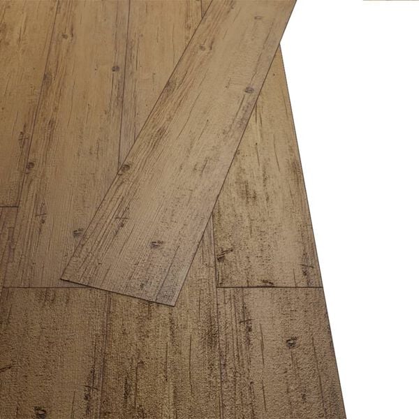 vidaXL Self-adhesive PVC Flooring Planks 5.02 m² 2 mm Walnut Brown