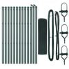 vidaXL Fence Post Green 25 x 0.4 m (12 x 12 mm mesh) Steel and PVC