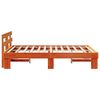 vidaXL Bed Frame with Headboard Wax Brown 140 x 200 cm Solid Pine Wood