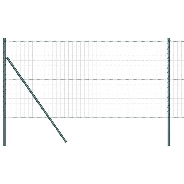 vidaXL Fence with Post Green 1.2 x 25 m Steel