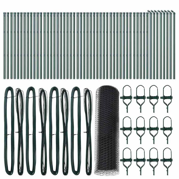 vidaXL Fence Post Grey 100 x 0.8 m (25 mm mesh) Steel and PVC