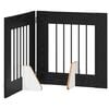 vidaXL Foldable Dog Gate with Stands 2 pcs Black Oak 120.5 cm