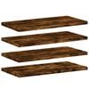 vidaXL Wall Shelves 4 pcs Smoked Oak 40x20x1.5 cm Engineered Wood