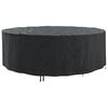 vidaXL Furniture Cover 279 x 279 x 71 cm 420D Oxford Fbric Round Black