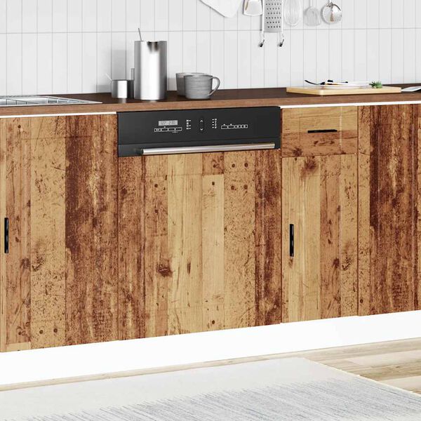 vidaXL Dishwasher Panel Porto Old Wood 60x1.5x67 cm Engineered Wood