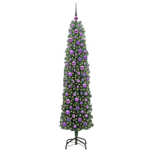 vidaXL Artificial Christmas Tree with 300 LEDs with Stand Green 180 cm