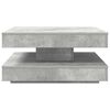 vidaXL Coffee Table 360-Degree Rotatable Concrete Grey 70x70x34.5 cm