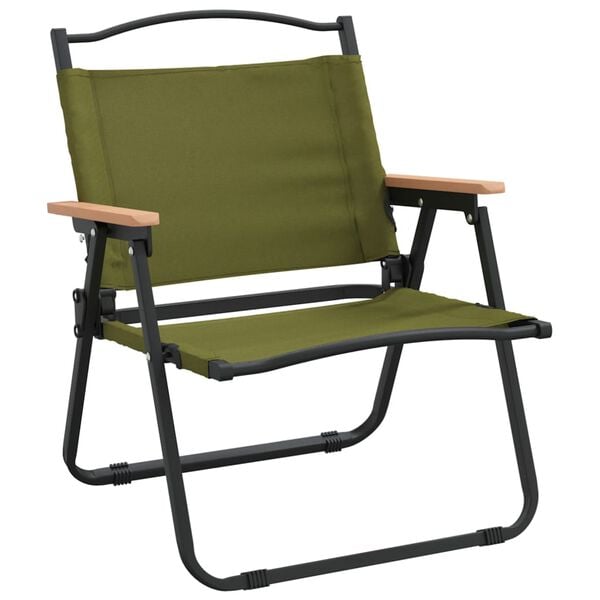 vidaXL Camping Chairs 2 pcs Green 54x43x59cm Oxford Fabric