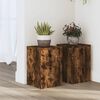 vidaXL Plant Stands 2 pcs Smoked Oak 20x20x30 cm Engineered Wood
