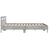 vidaXL Bed Frame without Mattress Concrete Grey 200x200 cm