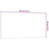 vidaXL Wall-mounted Magnetic Board Black 40x20 cm Tempered Glass