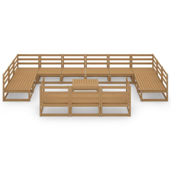 vidaXL 14 Piece Garden Lounge Set Solid Pinewood
