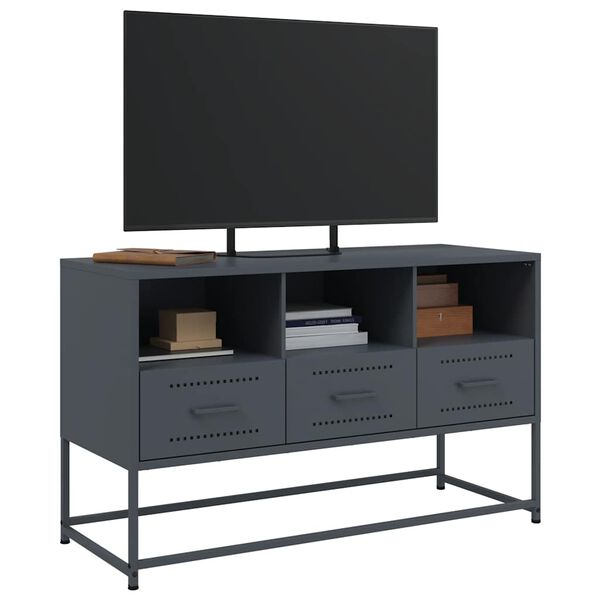 vidaXL TV Cabinet Anthracite 100.5x39x60.5 cm Steel