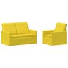 vidaXL Sofa Set 2 pcs Light Yellow Fabric