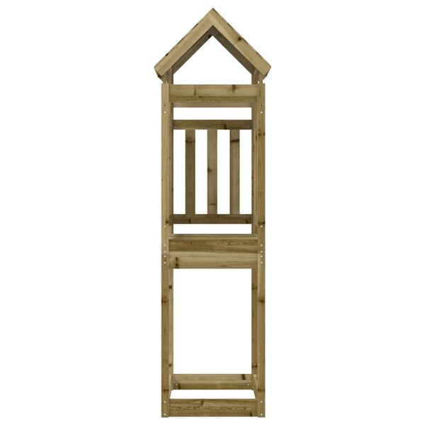 vidaXL Play Tower Brown 52.5 x 110.5 x 214 cm Solid Impregnated Wood