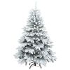 vidaXL Artificial Christmas Tree with 150 LEDs Green 120 cm PE and PVC