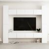 vidaXL 8 Piece TV Cabinet Set White Engineered Wood