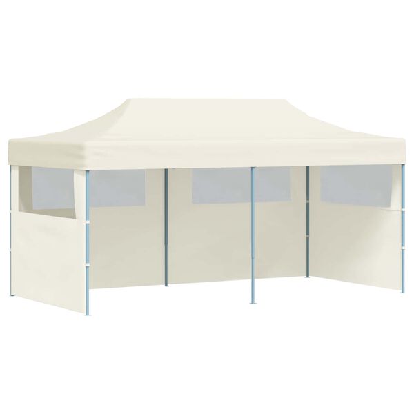 vidaXL Party Tent Folding Cream 291 x 580 x 315 cm Oxford Fabric
