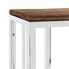 vidaXL Console Table Silver Stainless Steel and Solid Wood Reclaimed