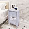 vidaXL Bedside Cabinet Wood White